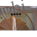 Винтовая лестница Кама сегментированный поручень накладки на ступени бук D1600 H=3130