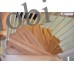 Винтовая лестница Кама сегментированный поручень накладки на ступени бук D1200 H=4180
