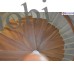 Винтовая лестница Кама сегментированный поручень накладки на ступени бук D2000 H=3130