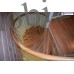 Винтовая лестница Кама сегментированный поручень накладки на ступени бук D1800 H=3970