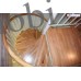 Винтовая лестница Кама пластиковый поручень накладки на ступени бук D1200 H=3550