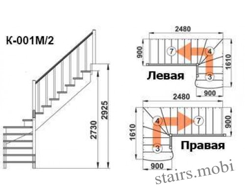 К-001М/2 вид4 чертеж stairs.mobi