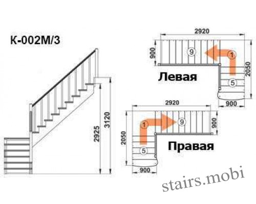 К-002М/3 вид4 чертеж stairs.mobi