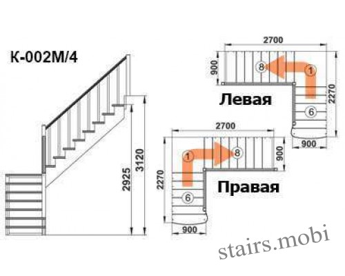 К-002М/4 вид3 чертеж stairs.mobi